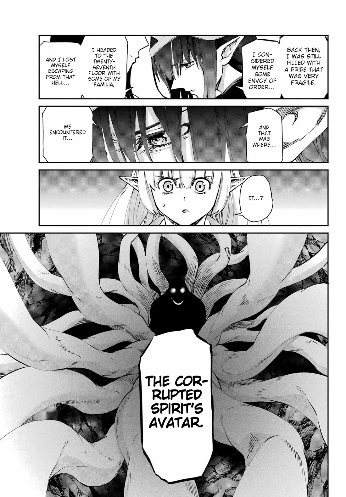 Dungeon ni Deai o Motomeru no wa Machigatte Iru Darou ka Gaiden - Sword Oratoria Chapter 123 page 44 - Chapter 123: Deduction