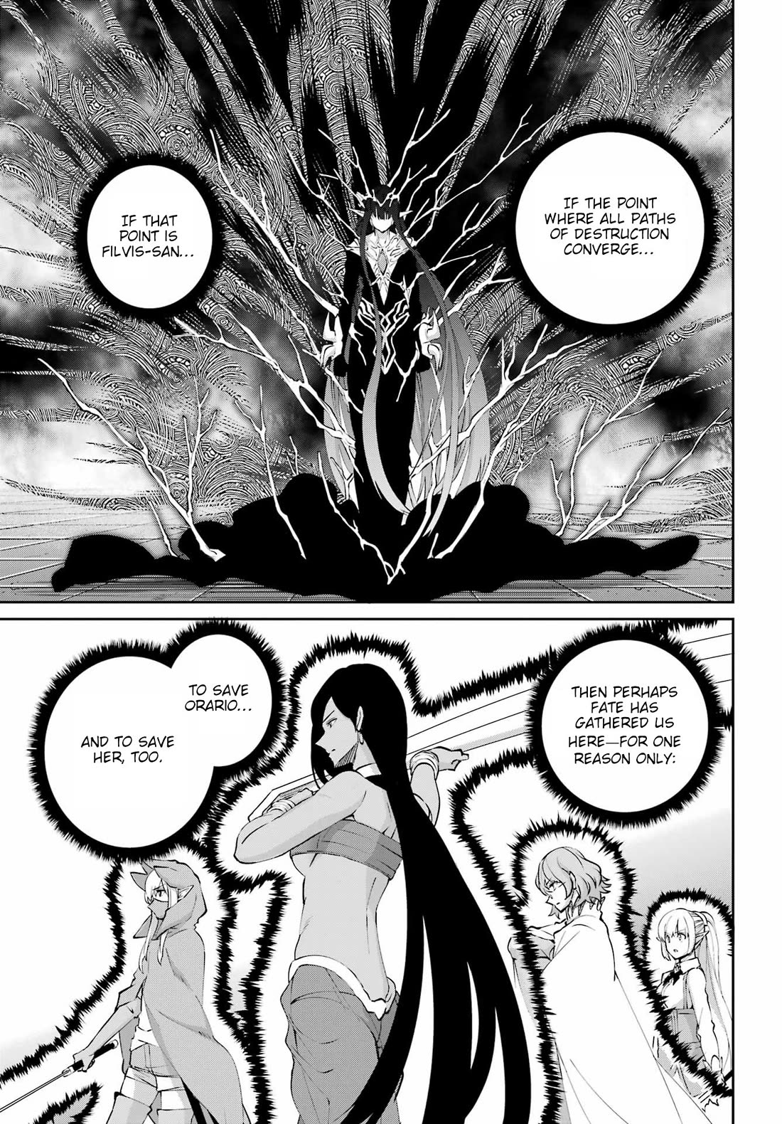 Dungeon ni Deai o Motomeru no wa Machigatte Iru Darou ka Gaiden - Sword Oratoria Chapter 132 page 50 - Chapter 132: Fateful