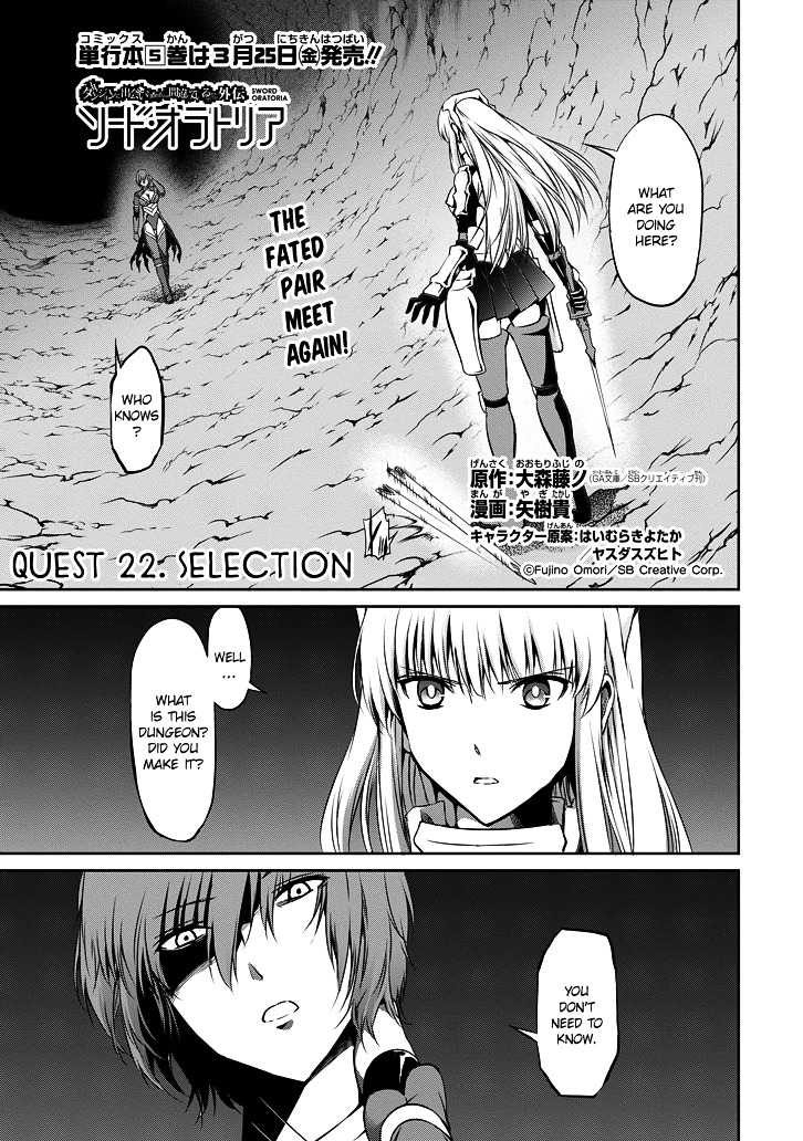 Dungeon ni Deai o Motomeru no wa Machigatte Iru Darou ka Gaiden - Sword Oratoria Chapter 22 page 3 - Chapter 22 :