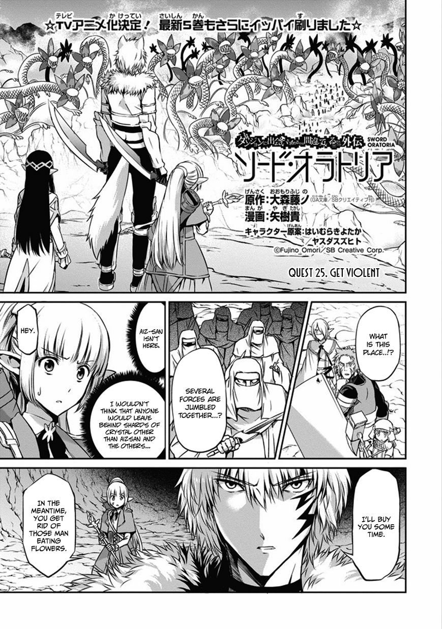 Dungeon ni Deai o Motomeru no wa Machigatte Iru Darou ka Gaiden - Sword Oratoria Chapter 25 page 3 - Chapter 25 : Get Violent