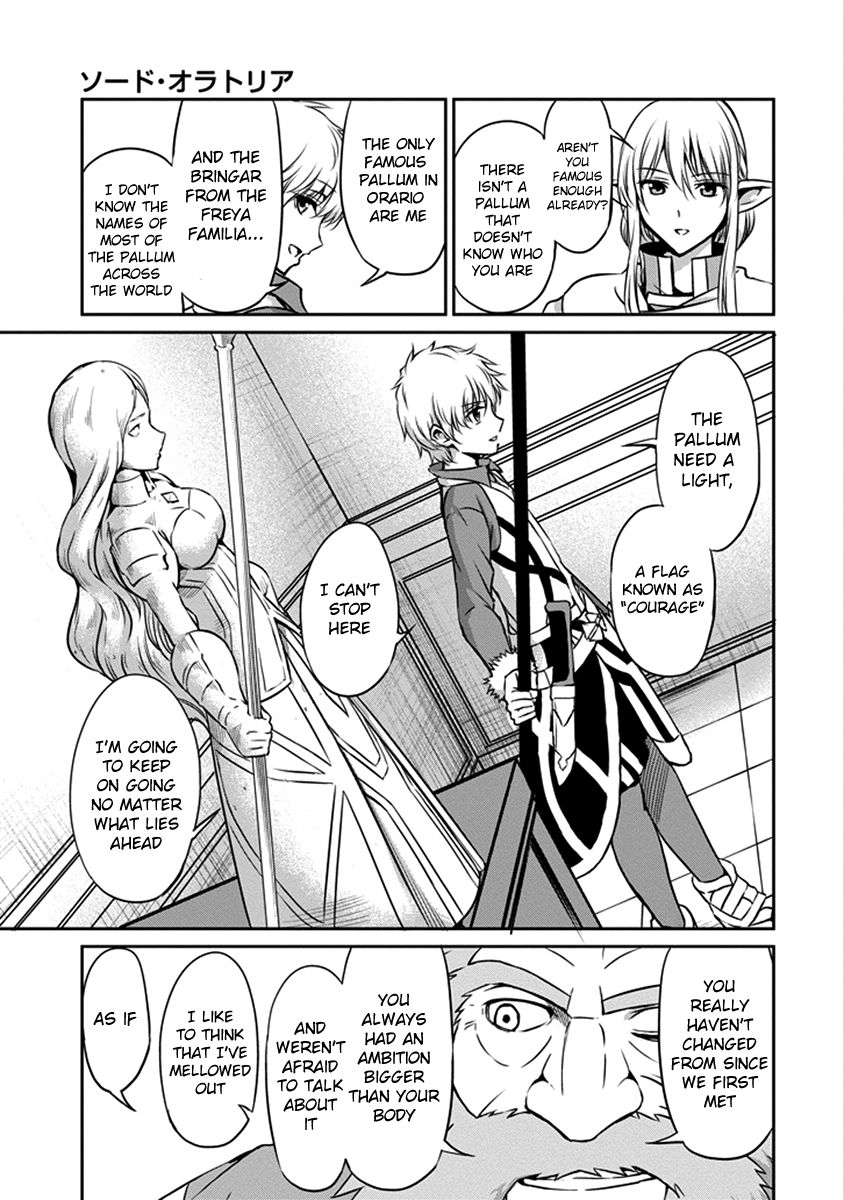 Dungeon ni Deai o Motomeru no wa Machigatte Iru Darou ka Gaiden - Sword Oratoria Chapter 33 page 22 - Chapter 33