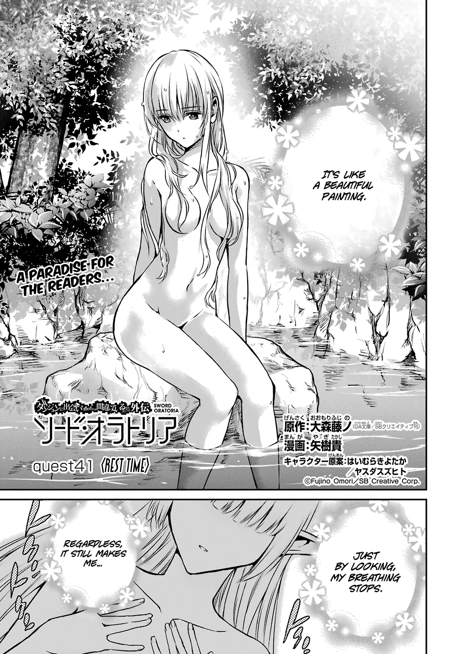 Dungeon ni Deai o Motomeru no wa Machigatte Iru Darou ka Gaiden - Sword Oratoria Chapter 41 page 4 - Chapter 41: Rest Time