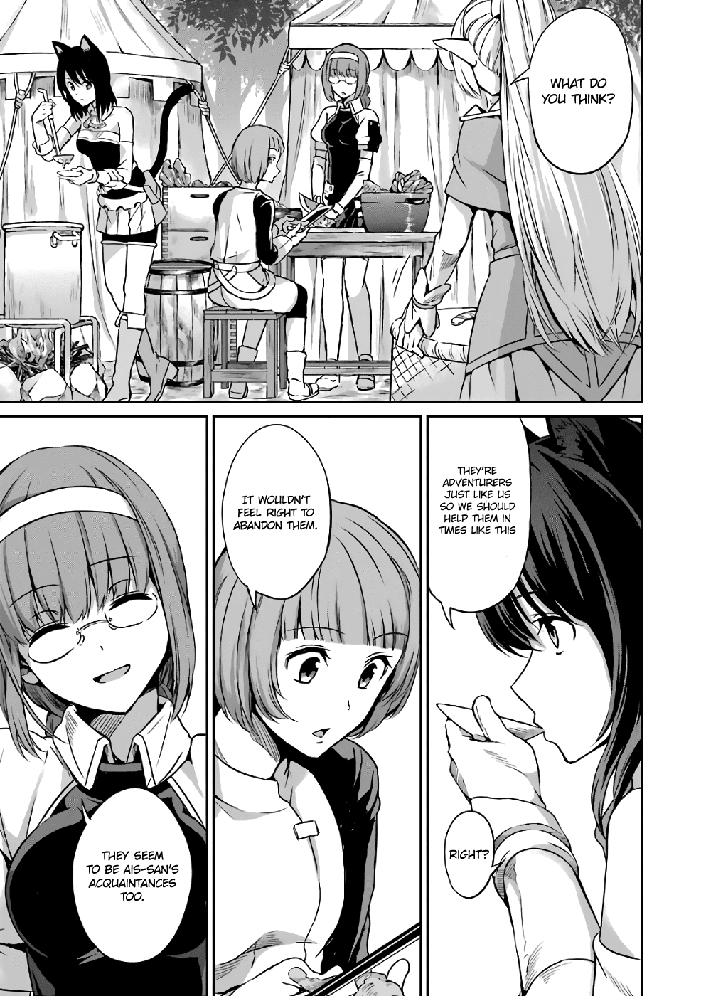 Dungeon ni Deai o Motomeru no wa Machigatte Iru Darou ka Gaiden - Sword Oratoria Chapter 43 page 14 - Chapter 43: Healthy Day