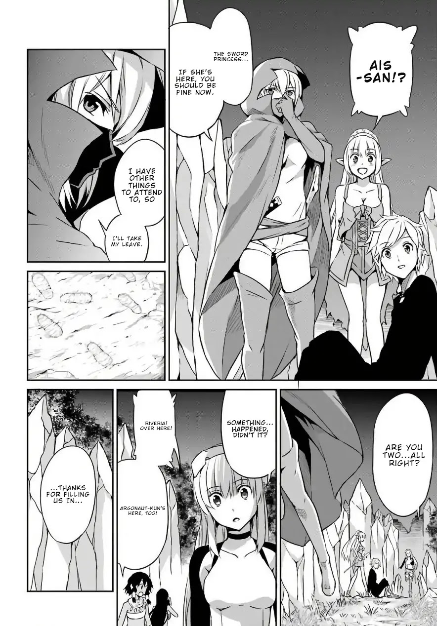 Dungeon ni Deai o Motomeru no wa Machigatte Iru Darou ka Gaiden - Sword Oratoria Chapter 47 page 32 - Chapter 47: Co-op