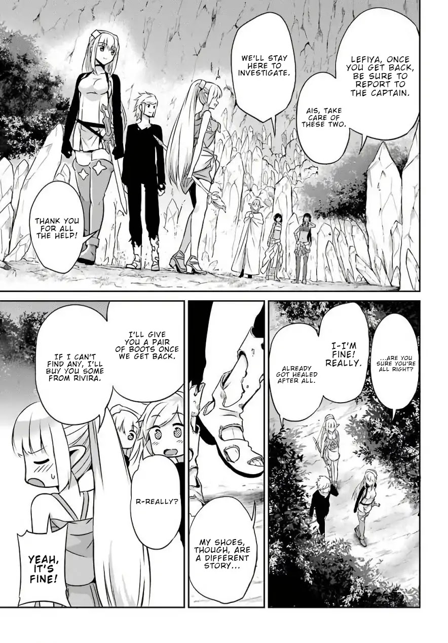 Dungeon ni Deai o Motomeru no wa Machigatte Iru Darou ka Gaiden - Sword Oratoria Chapter 47 page 33 - Chapter 47: Co-op