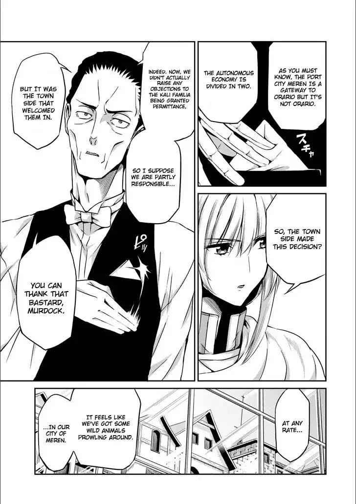 Dungeon ni Deai o Motomeru no wa Machigatte Iru Darou ka Gaiden - Sword Oratoria Chapter 50 page 19 - Chapter 50: Inquiry