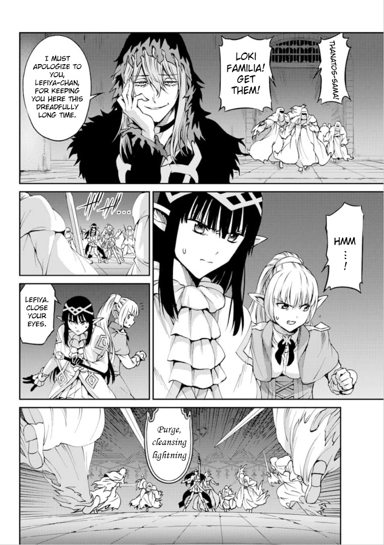 Dungeon ni Deai o Motomeru no wa Machigatte Iru Darou ka Gaiden - Sword Oratoria Chapter 64 page 35 - Chapter 64: Thanatos
