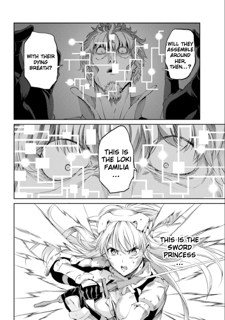 Dungeon ni Deai o Motomeru no wa Machigatte Iru Darou ka Gaiden - Sword Oratoria Chapter 66 page 36 - Chapter 66: Fight Back