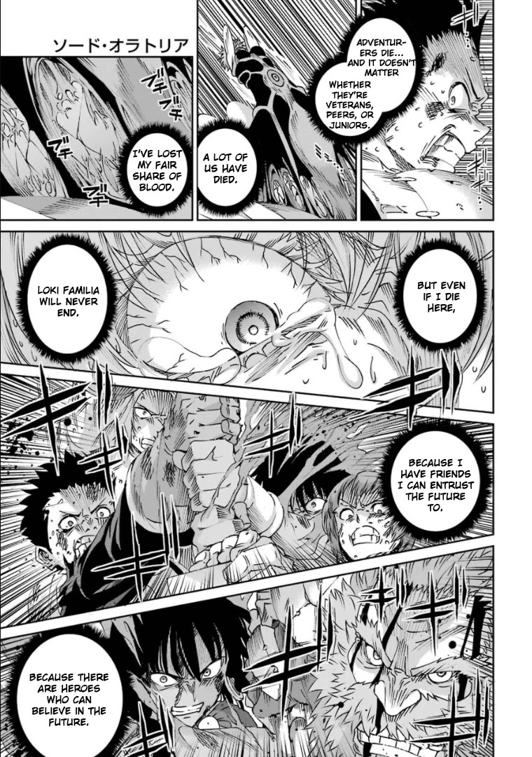 Dungeon ni Deai o Motomeru no wa Machigatte Iru Darou ka Gaiden - Sword Oratoria Chapter 68 page 29 - Chapter 68: Tug of War