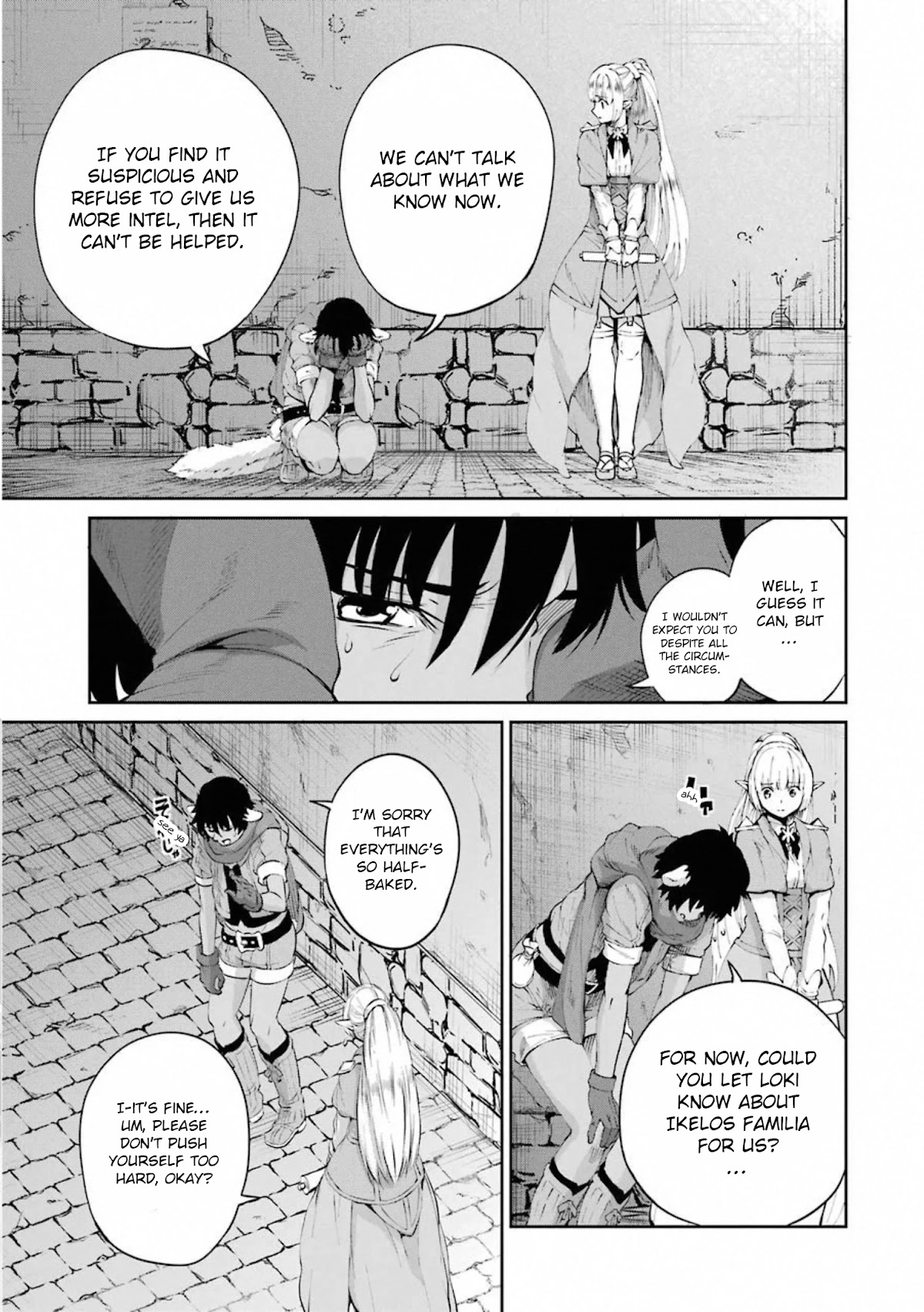 Dungeon ni Deai o Motomeru no wa Machigatte Iru Darou ka Gaiden - Sword Oratoria Chapter 78 page 28 - Chapter 78: Break