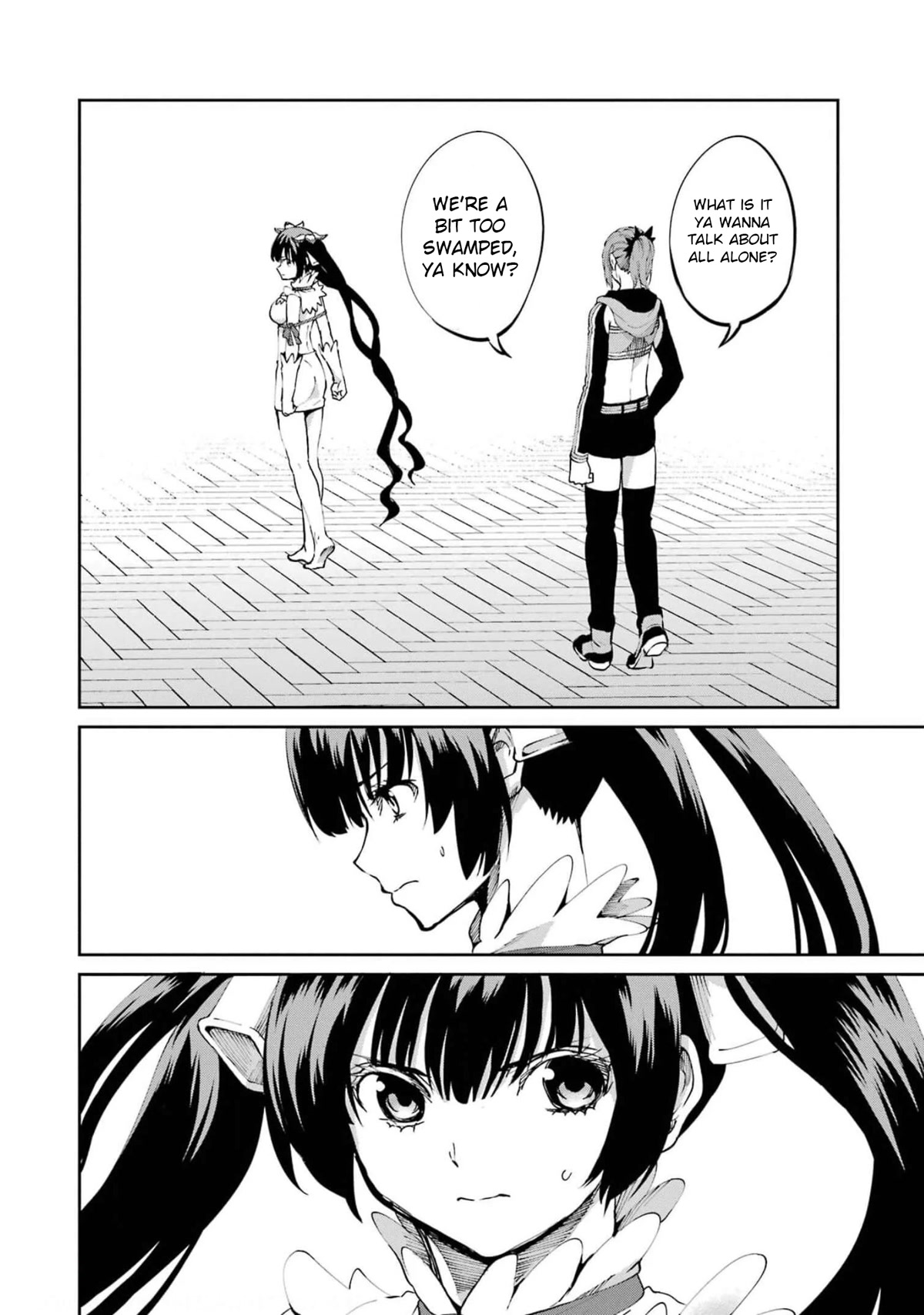 Dungeon ni Deai o Motomeru no wa Machigatte Iru Darou ka Gaiden - Sword Oratoria Chapter 82 page 44 - Chapter 82: Interrogation