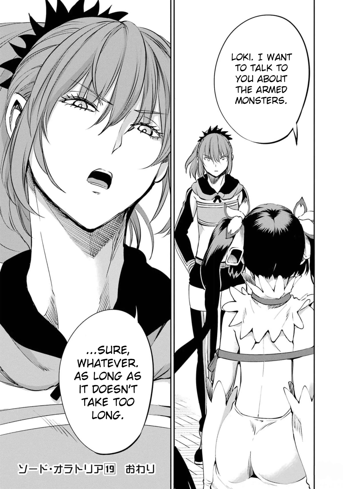Dungeon ni Deai o Motomeru no wa Machigatte Iru Darou ka Gaiden - Sword Oratoria Chapter 82 page 45 - Chapter 82: Interrogation