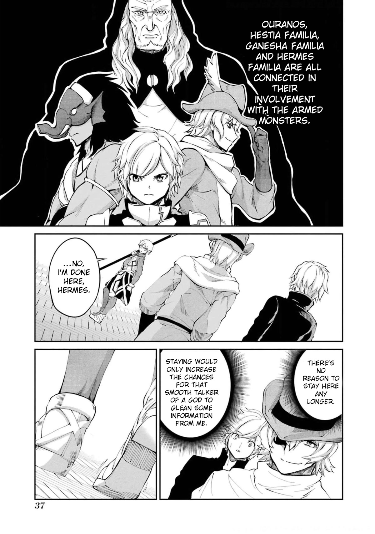 Dungeon ni Deai o Motomeru no wa Machigatte Iru Darou ka Gaiden - Sword Oratoria Chapter 83 page 39 - Chapter 83: Bright