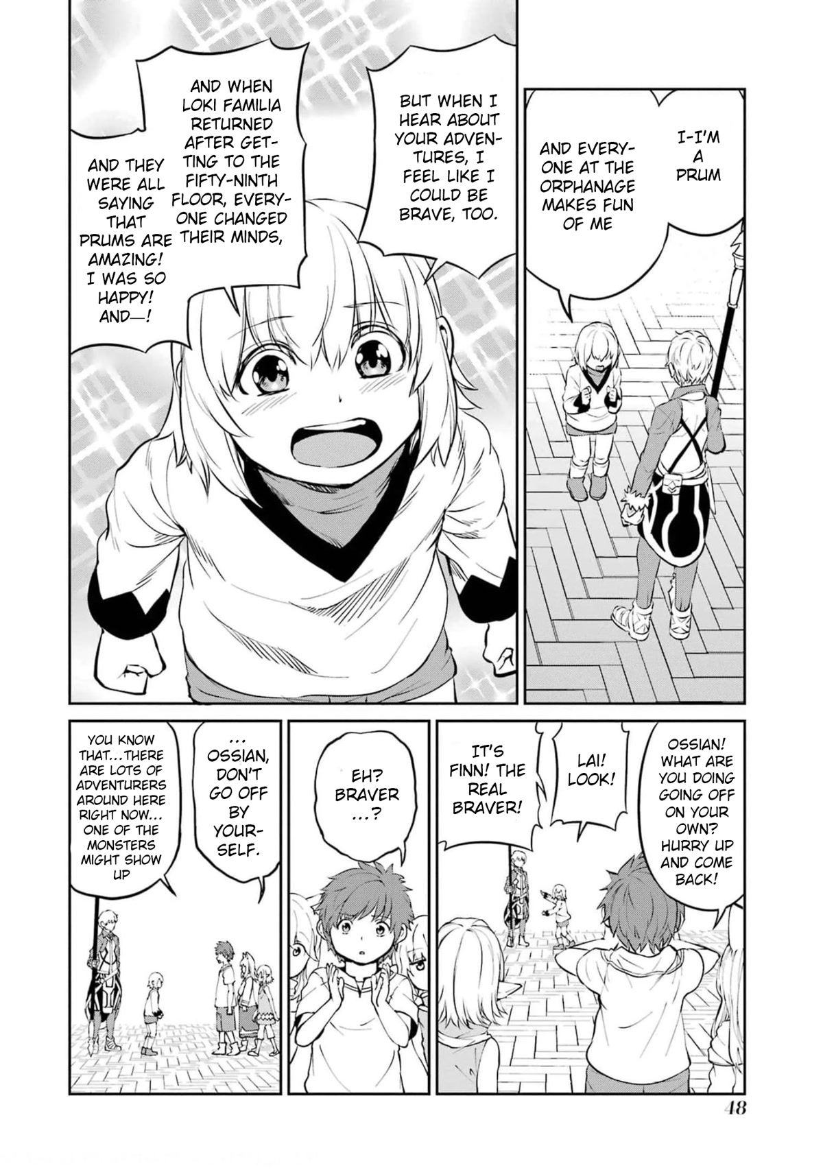 Dungeon ni Deai o Motomeru no wa Machigatte Iru Darou ka Gaiden - Sword Oratoria Chapter 83 page 50 - Chapter 83: Bright