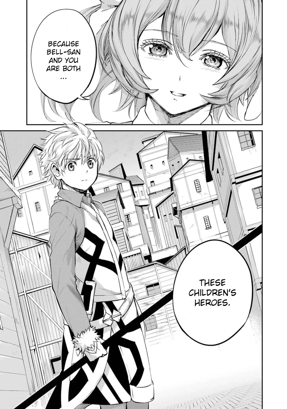 Dungeon ni Deai o Motomeru no wa Machigatte Iru Darou ka Gaiden - Sword Oratoria Chapter 83 page 55 - Chapter 83: Bright