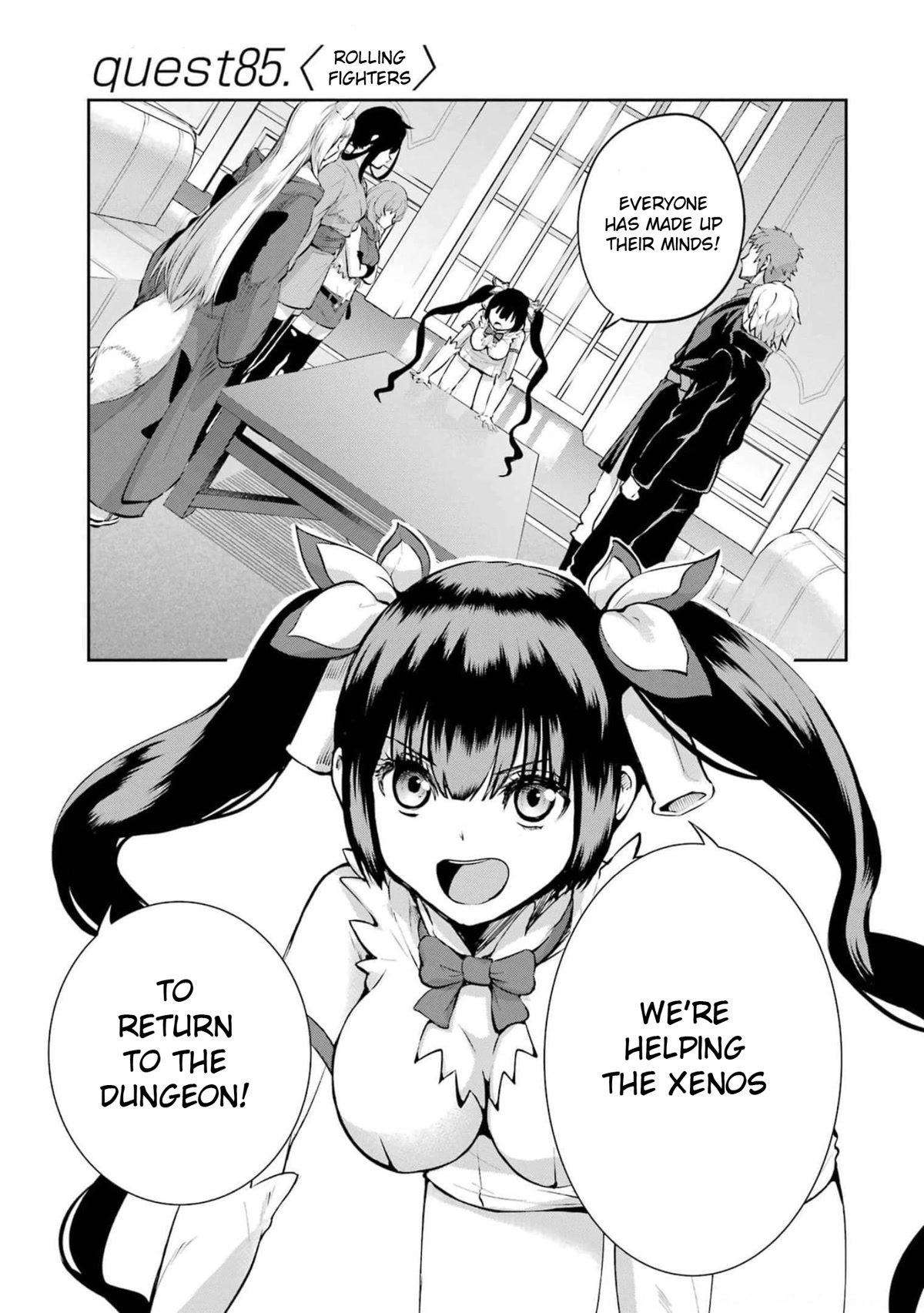 Dungeon ni Deai o Motomeru no wa Machigatte Iru Darou ka Gaiden - Sword Oratoria Chapter 85 page 1 - Chapter 85: Rolling Fighters