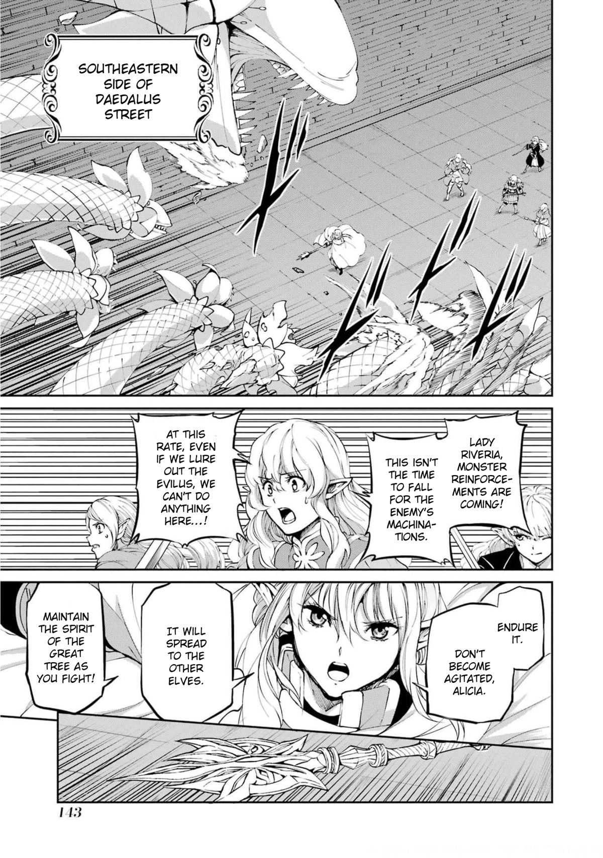 Dungeon ni Deai o Motomeru no wa Machigatte Iru Darou ka Gaiden - Sword Oratoria Chapter 85 page 37 - Chapter 85: Rolling Fighters