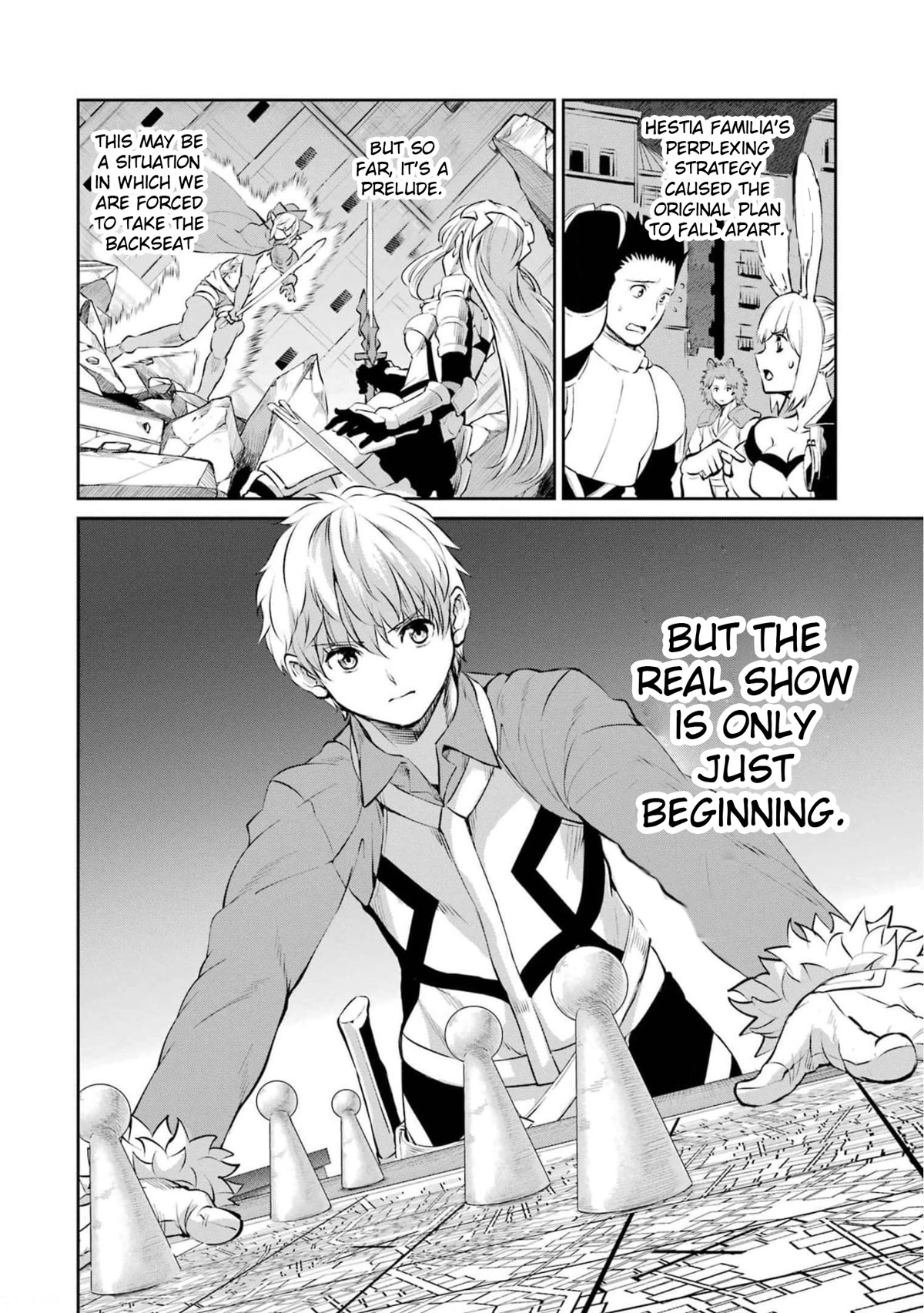 Dungeon ni Deai o Motomeru no wa Machigatte Iru Darou ka Gaiden - Sword Oratoria Chapter 85 page 48 - Chapter 85: Rolling Fighters