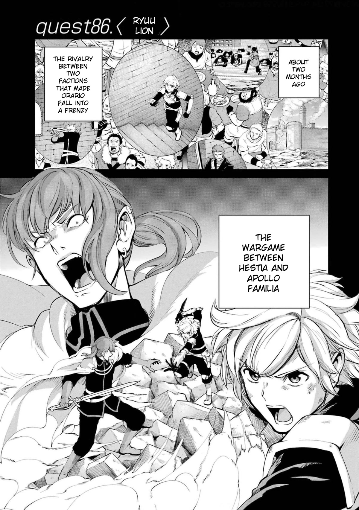 Dungeon ni Deai o Motomeru no wa Machigatte Iru Darou ka Gaiden - Sword Oratoria Chapter 86 page 1 - Chapter 86: Ryuu Lion
