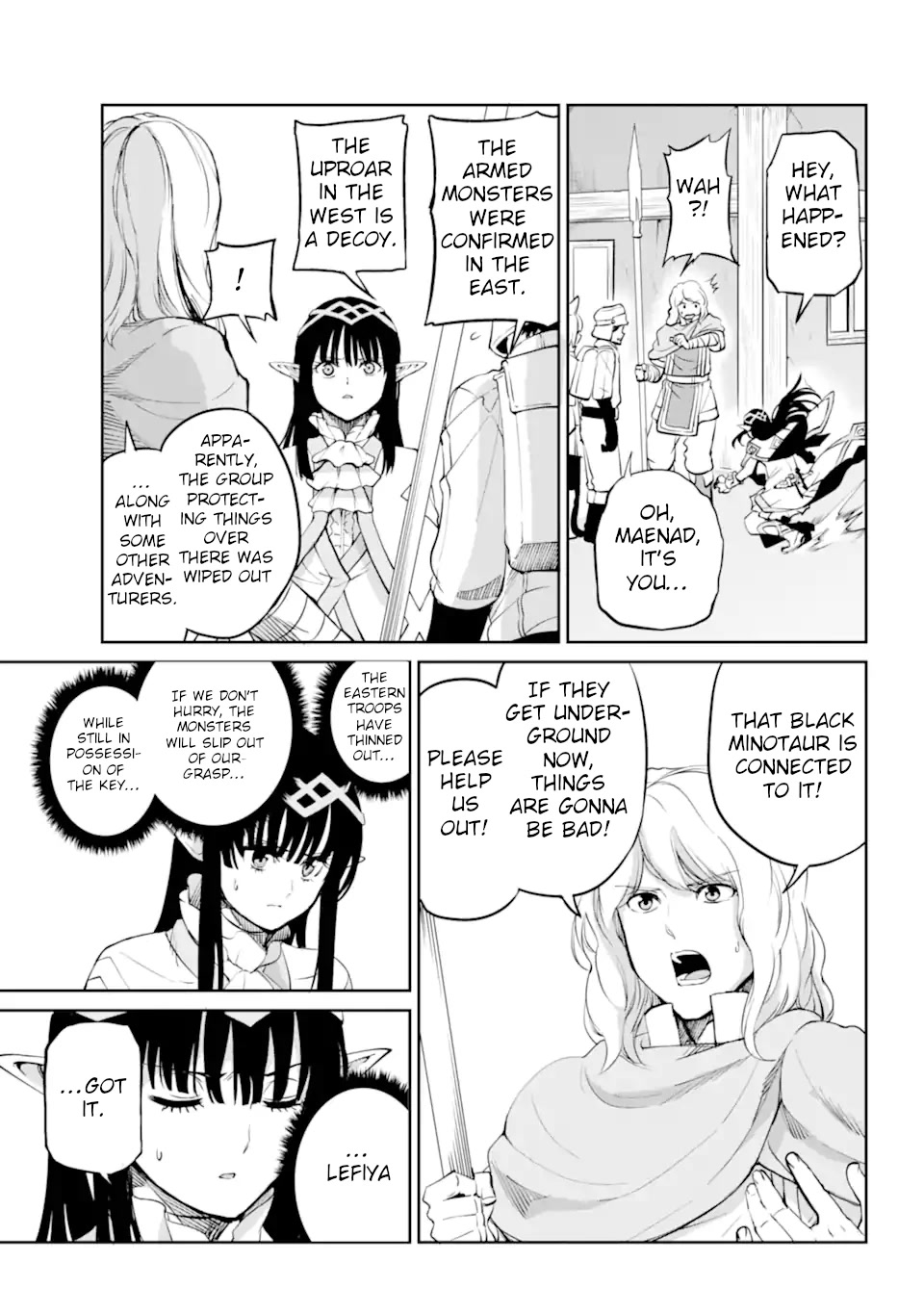 Dungeon ni Deai o Motomeru no wa Machigatte Iru Darou ka Gaiden - Sword Oratoria Chapter 87 page 42 - Chapter 87: Sandwich