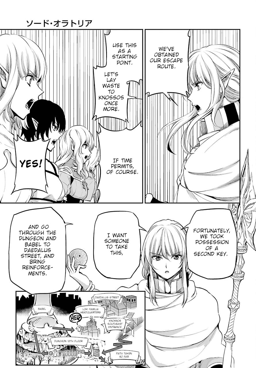 Dungeon ni Deai o Motomeru no wa Machigatte Iru Darou ka Gaiden - Sword Oratoria Chapter 89 page 30 - Chapter 89: Rundown