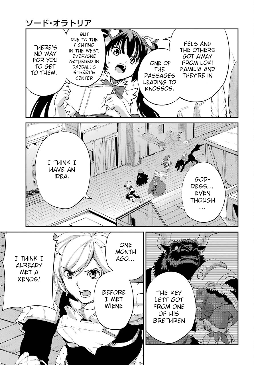 Dungeon ni Deai o Motomeru no wa Machigatte Iru Darou ka Gaiden - Sword Oratoria Chapter 91 page 39 - Chapter 91: Two Side