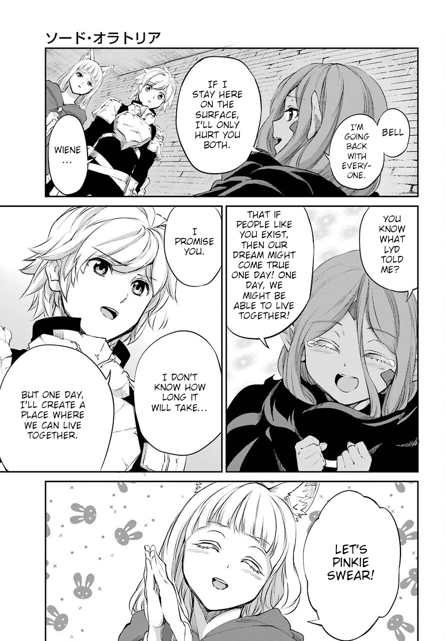 Dungeon ni Deai o Motomeru no wa Machigatte Iru Darou ka Gaiden - Sword Oratoria Chapter 91 page 41 - Chapter 91: Two Side