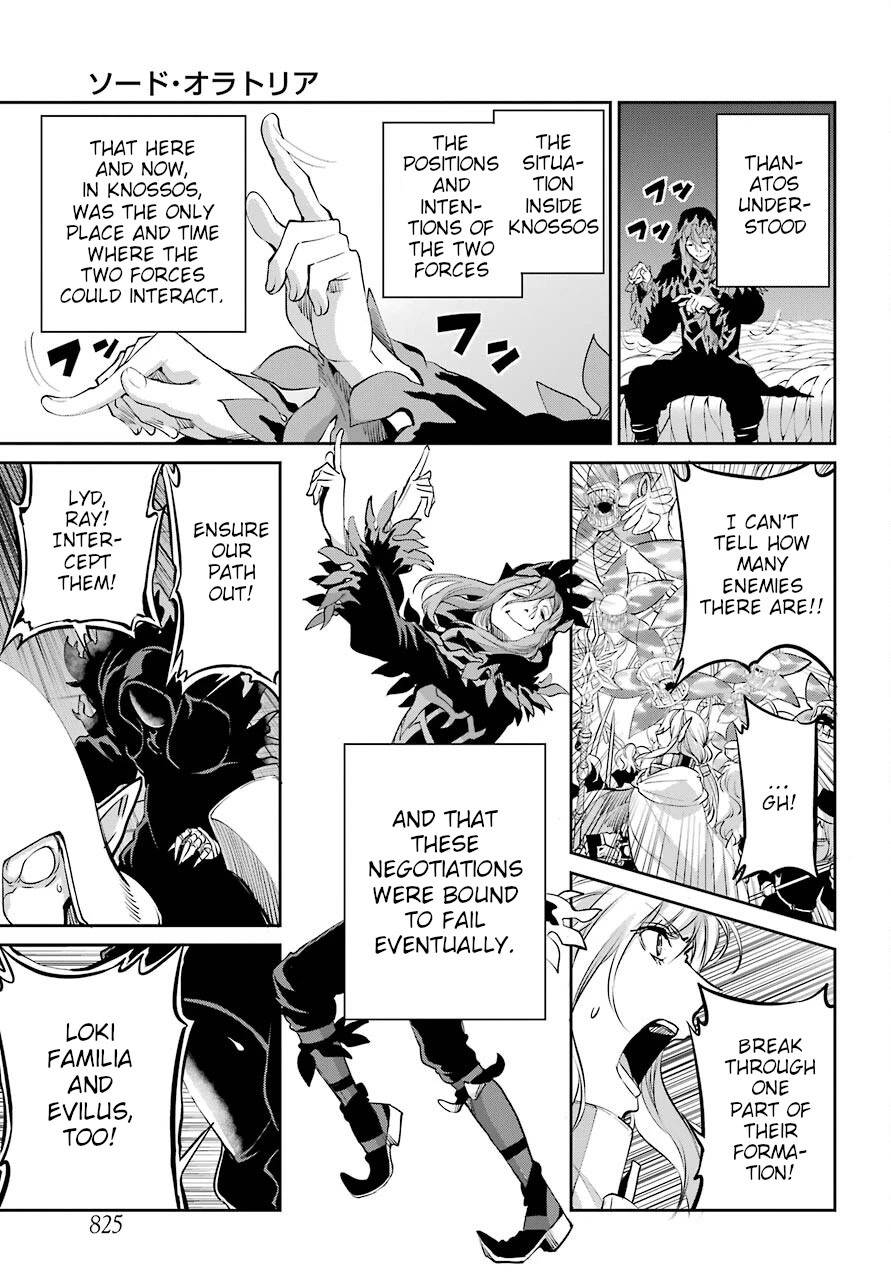 Dungeon ni Deai o Motomeru no wa Machigatte Iru Darou ka Gaiden - Sword Oratoria Chapter 93 page 23 - Chapter 93: The Hand Of God