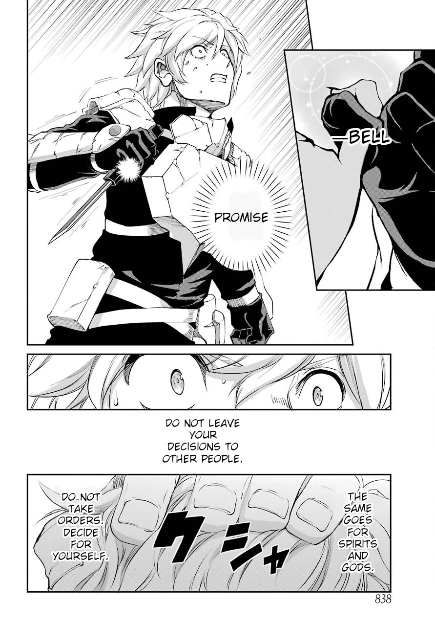 Dungeon ni Deai o Motomeru no wa Machigatte Iru Darou ka Gaiden - Sword Oratoria Chapter 93 page 35 - Chapter 93: The Hand Of God