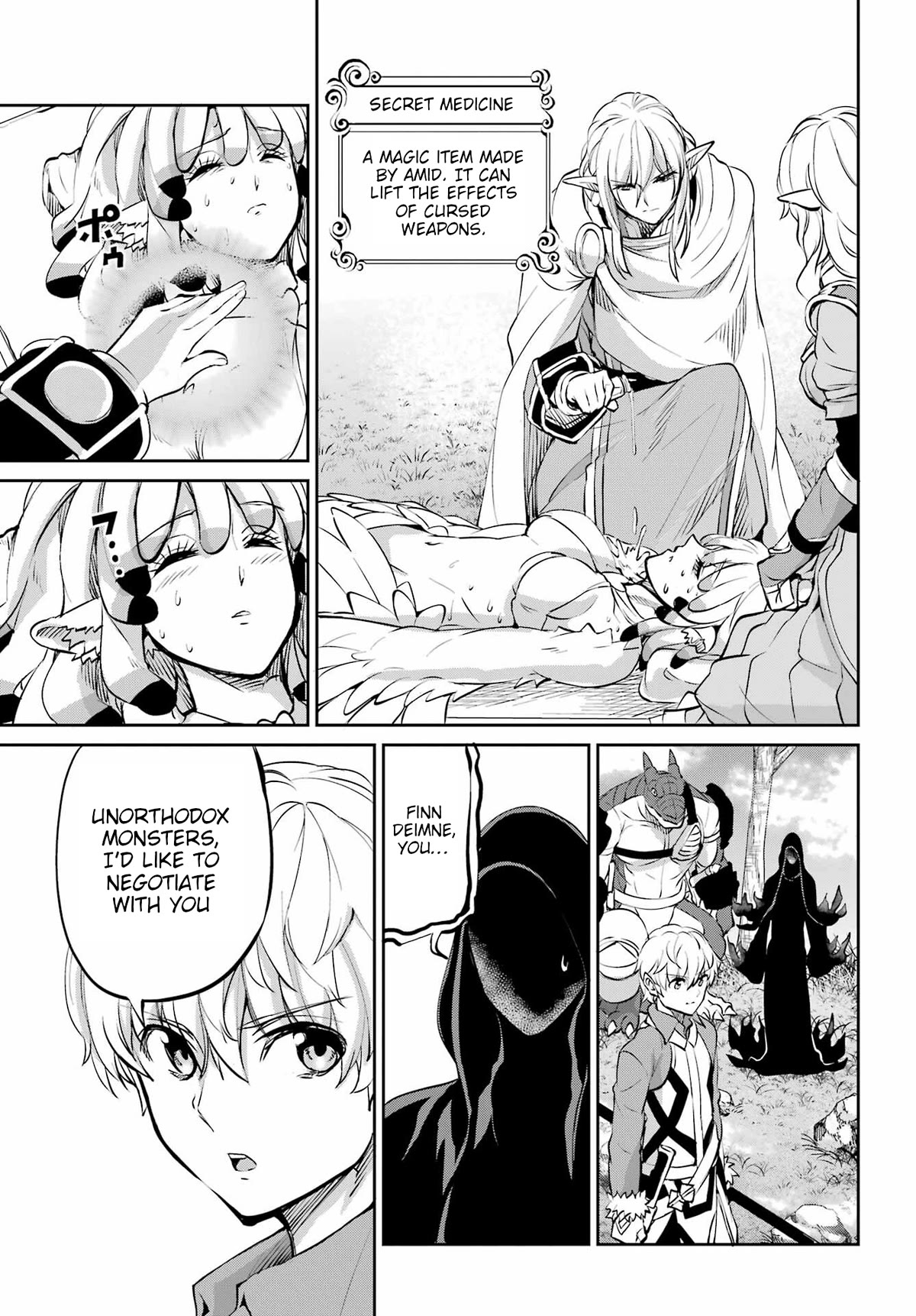 Dungeon ni Deai o Motomeru no wa Machigatte Iru Darou ka Gaiden - Sword Oratoria Chapter 96 page 34 - Chapter 96: Reconciliation