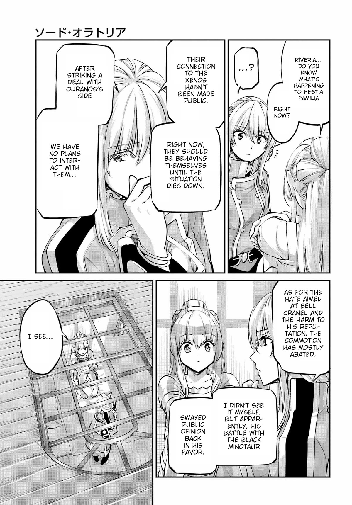 Dungeon ni Deai o Motomeru no wa Machigatte Iru Darou ka Gaiden - Sword Oratoria Chapter 97 page 43 - Chapter 97: Meeting of Familia
