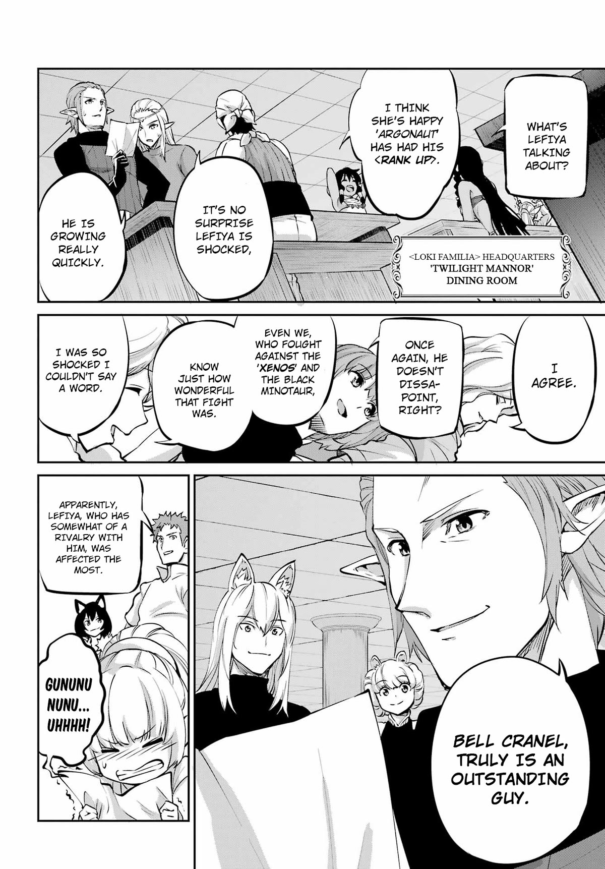 Dungeon ni Deai o Motomeru no wa Machigatte Iru Darou ka Gaiden - Sword Oratoria Chapter 99 page 13 - Chapter 99: Smile Always as Ever