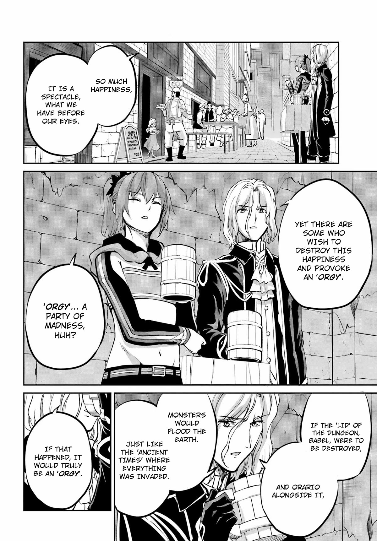 Dungeon ni Deai o Motomeru no wa Machigatte Iru Darou ka Gaiden - Sword Oratoria Chapter 99 page 27 - Chapter 99: Smile Always as Ever