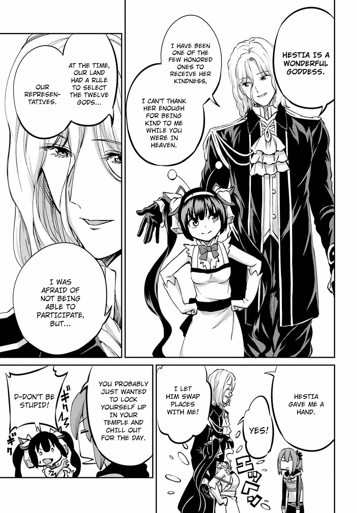 Dungeon ni Deai o Motomeru no wa Machigatte Iru Darou ka Gaiden - Sword Oratoria Chapter 99 page 32 - Chapter 99: Smile Always as Ever