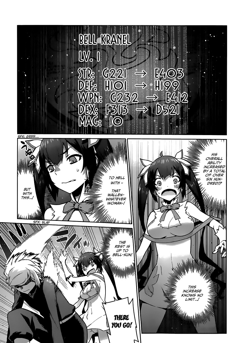 Dungeon ni Deai o Motomeru no wa Machigatte Iru Darou ka Chapter 12 page 8 - Chapter 12: Bump of Chicken