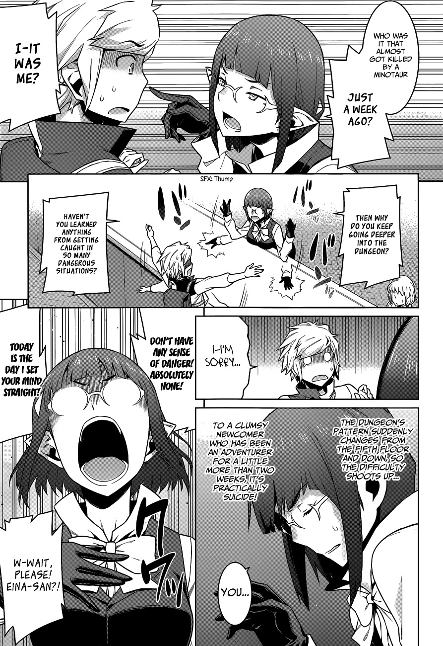 Dungeon ni Deai o Motomeru no wa Machigatte Iru Darou ka Chapter 14 page 10 - Chapter 14: A Meeting