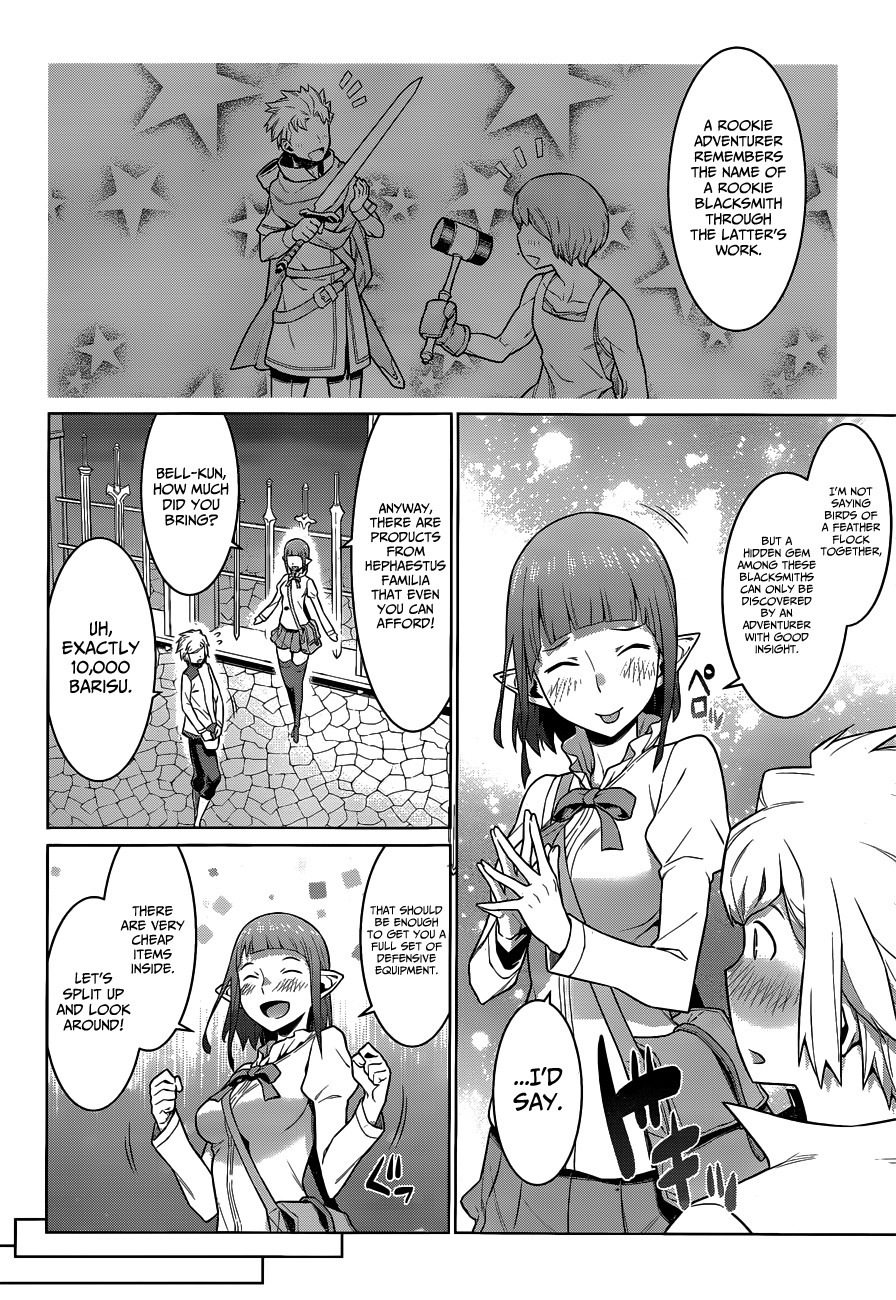 Dungeon ni Deai o Motomeru no wa Machigatte Iru Darou ka Chapter 15 page 7 - Chapter 15: Shopping is Responsible For All Evils?!