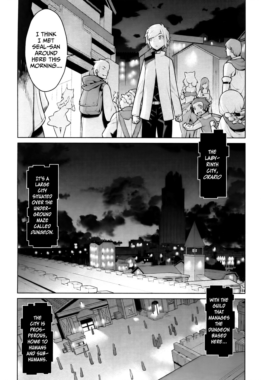 Dungeon ni Deai o Motomeru no wa Machigatte Iru Darou ka Chapter 2 page 3 - Chapter 2: So I'm Running