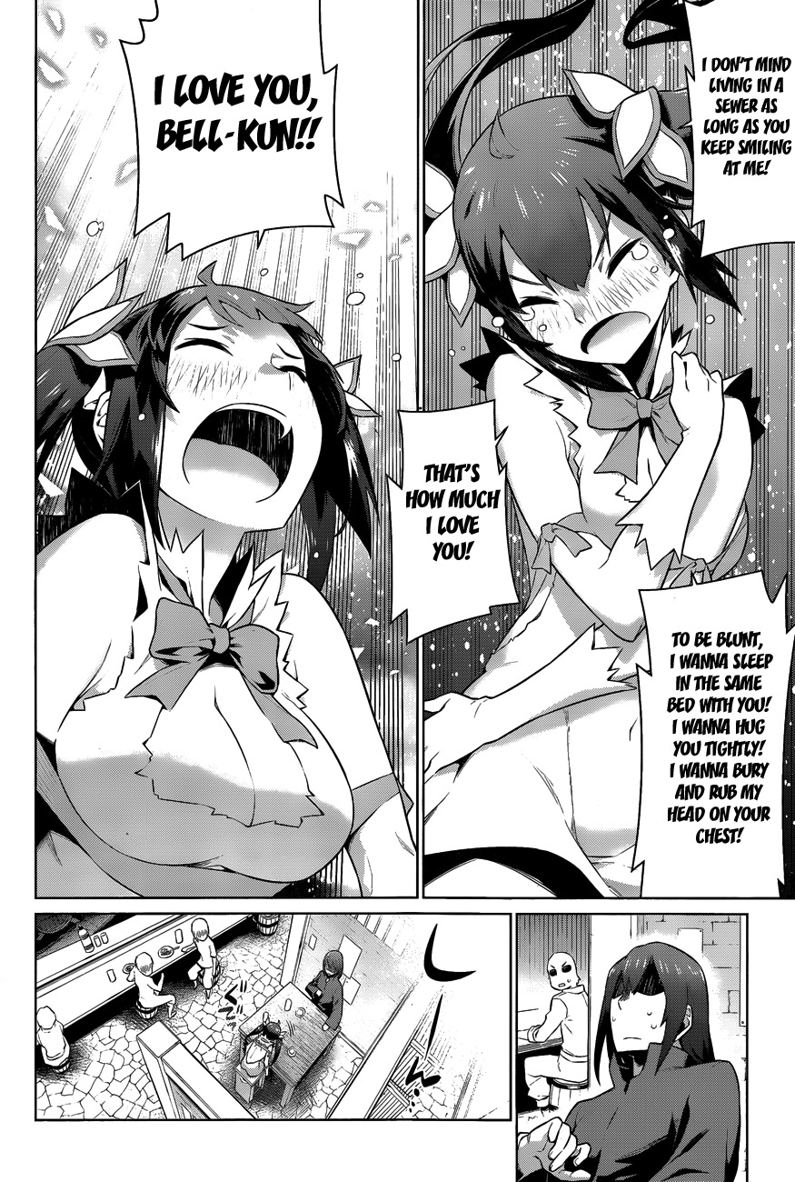 Dungeon ni Deai o Motomeru no wa Machigatte Iru Darou ka Chapter 20 page 11 - Chapter 20: Jealous, Delight and Taking a Bath?