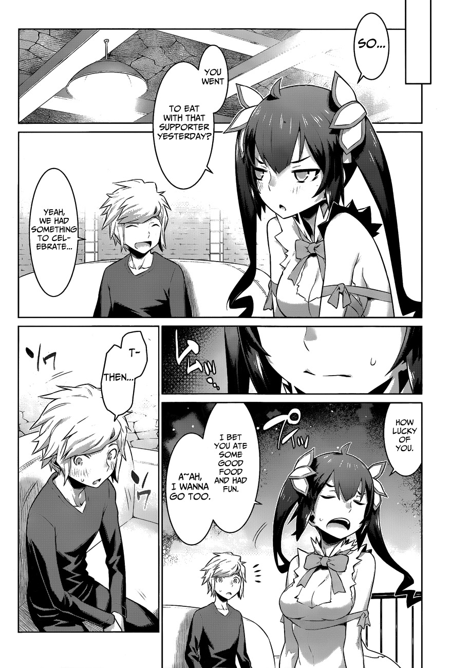 Dungeon ni Deai o Motomeru no wa Machigatte Iru Darou ka Chapter 20 page 15 - Chapter 20: Jealous, Delight and Taking a Bath?