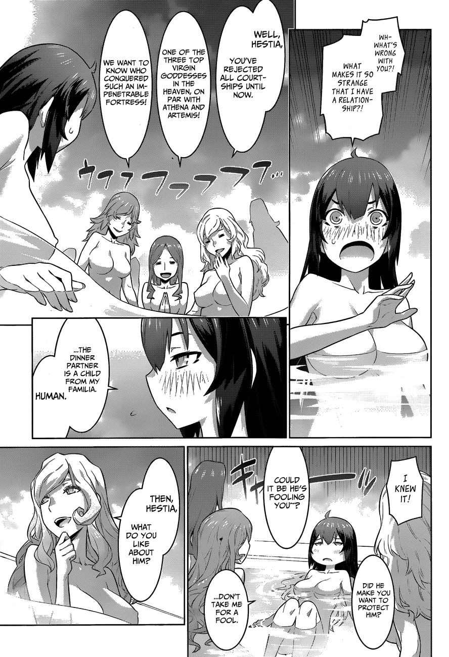 Dungeon ni Deai o Motomeru no wa Machigatte Iru Darou ka Chapter 20 page 20 - Chapter 20: Jealous, Delight and Taking a Bath?