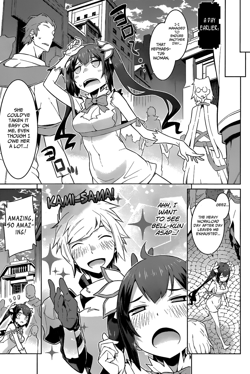 Dungeon ni Deai o Motomeru no wa Machigatte Iru Darou ka Chapter 20 page 6 - Chapter 20: Jealous, Delight and Taking a Bath?