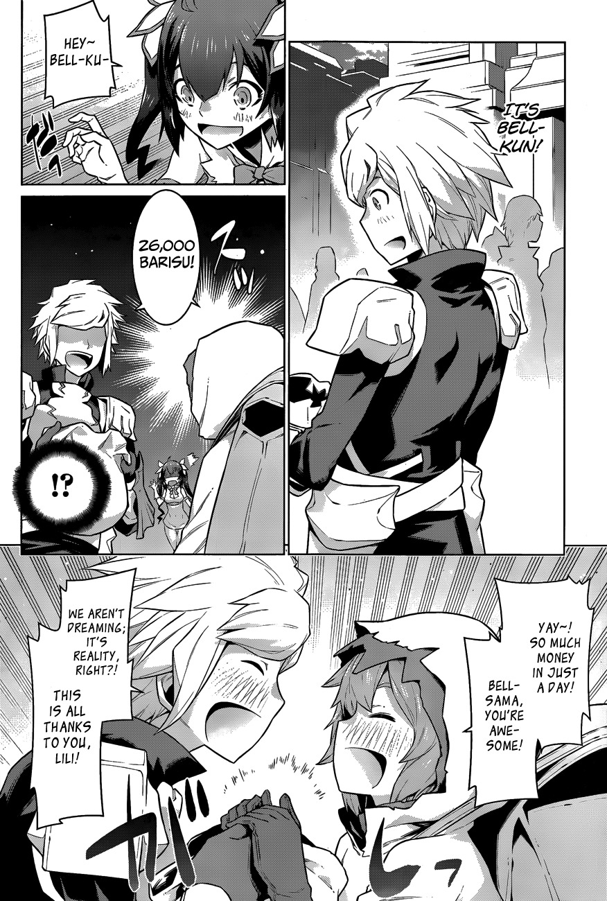 Dungeon ni Deai o Motomeru no wa Machigatte Iru Darou ka Chapter 20 page 7 - Chapter 20: Jealous, Delight and Taking a Bath?