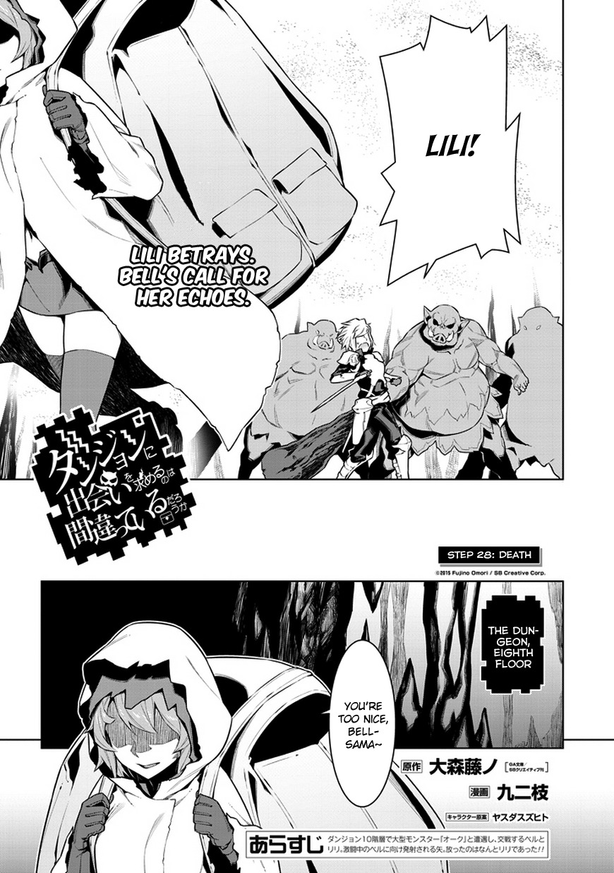 Dungeon ni Deai o Motomeru no wa Machigatte Iru Darou ka Chapter 28 page 3 - Chapter 28: Death