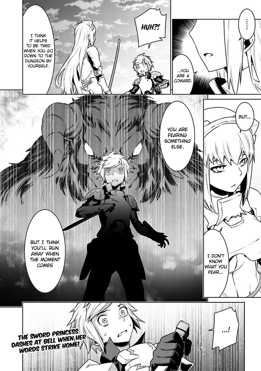 Dungeon ni Deai o Motomeru no wa Machigatte Iru Darou ka Chapter 32 page 12 - Chapter 32: The Sword Princess and Her Special Training