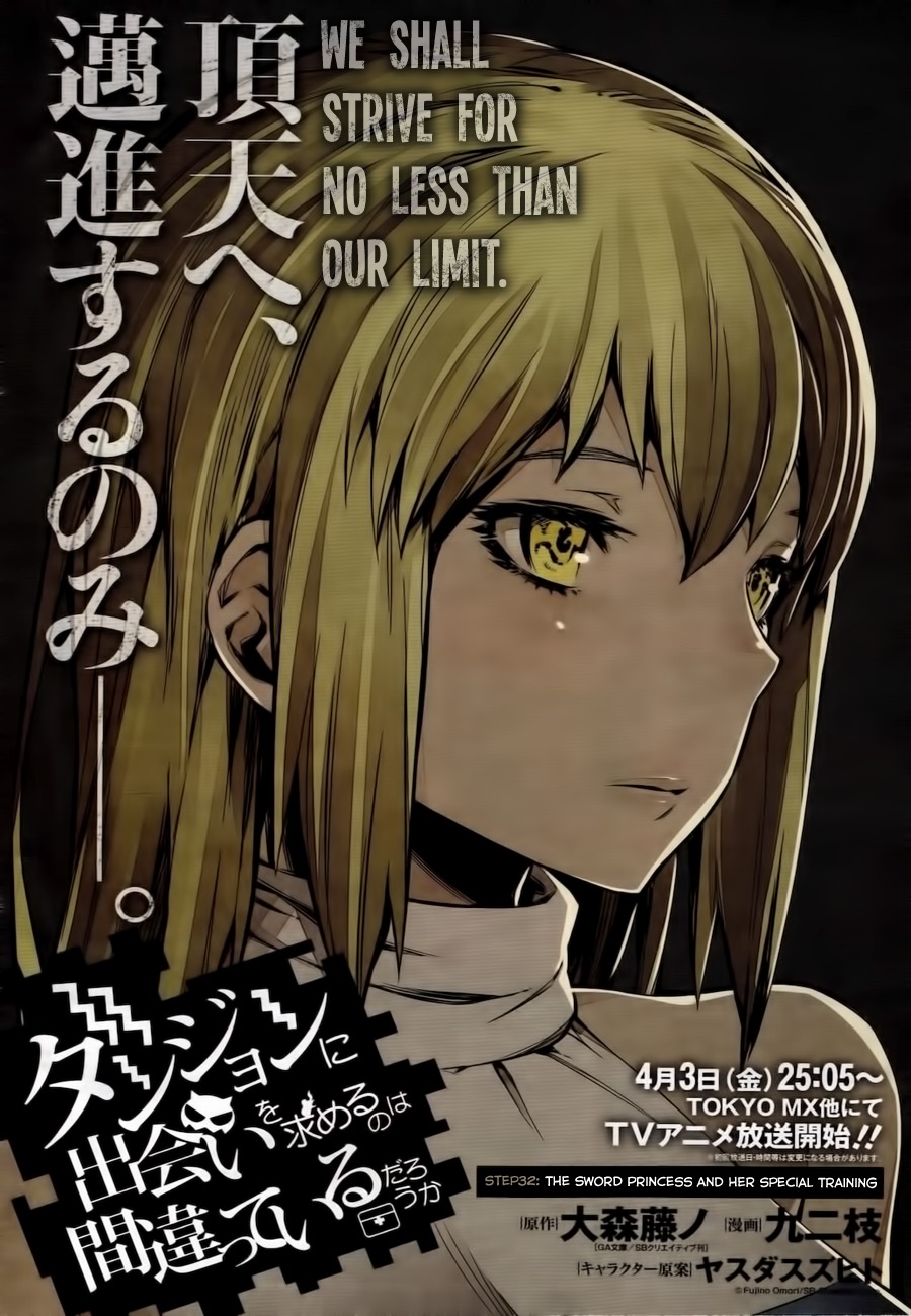 Dungeon ni Deai o Motomeru no wa Machigatte Iru Darou ka Chapter 32 page 3 - Chapter 32: The Sword Princess and Her Special Training