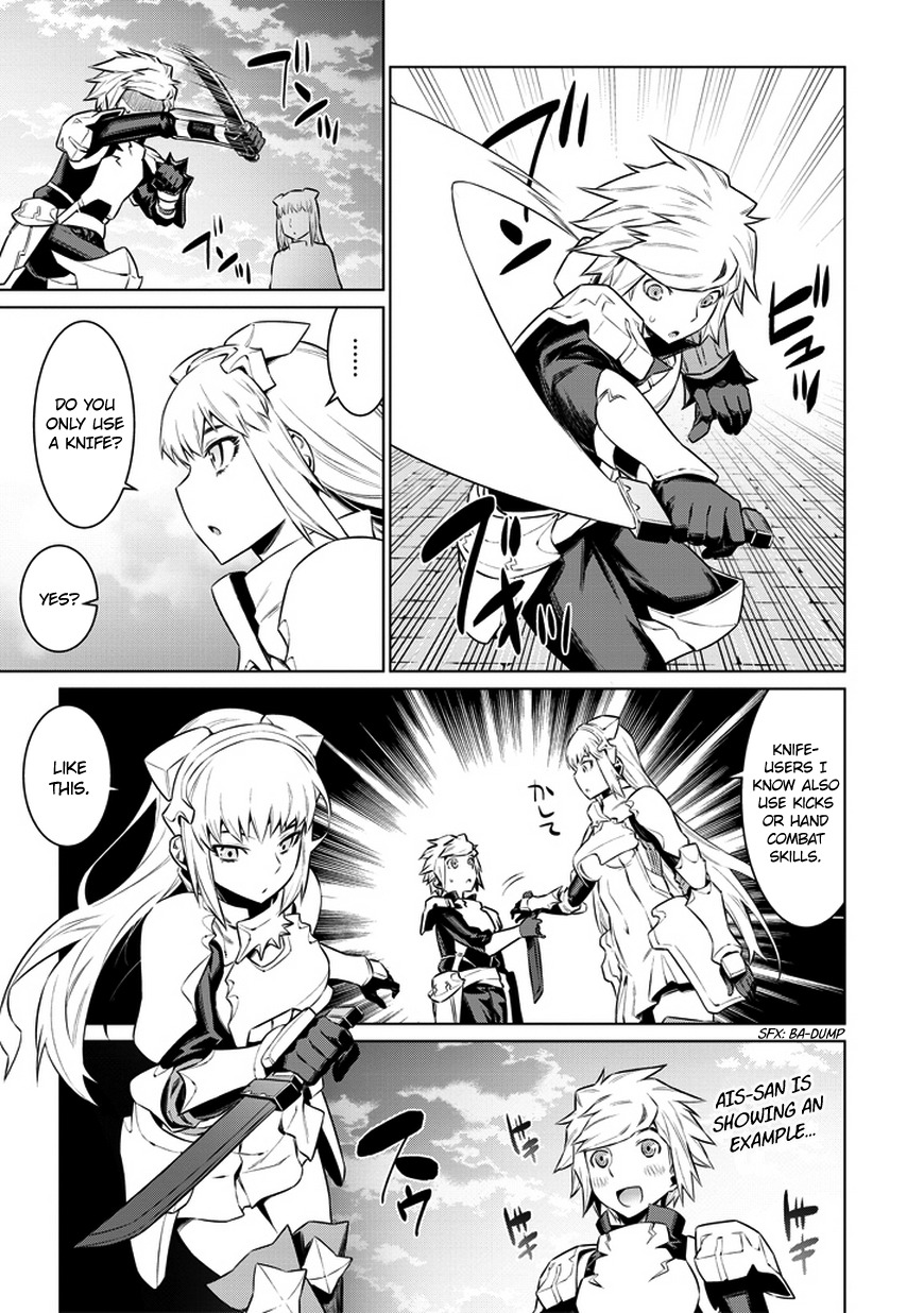 Dungeon ni Deai o Motomeru no wa Machigatte Iru Darou ka Chapter 32 page 7 - Chapter 32: The Sword Princess and Her Special Training