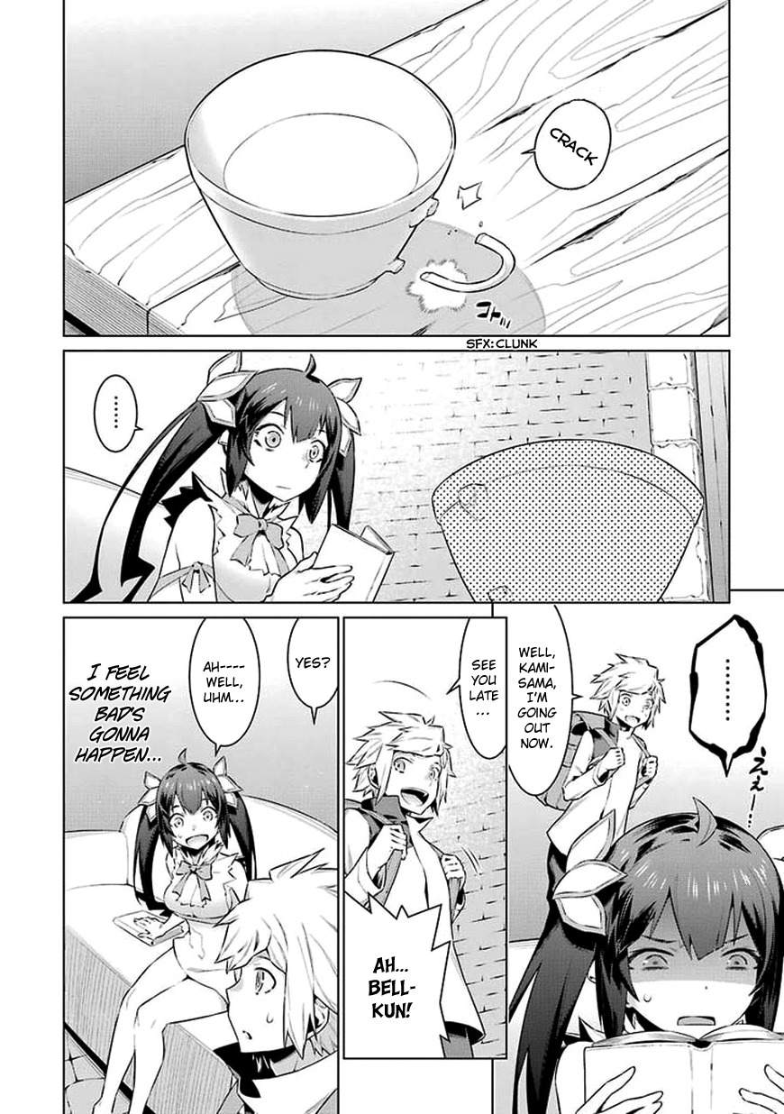 Dungeon ni Deai o Motomeru no wa Machigatte Iru Darou ka Chapter 39 page 7 - Chapter 39: Presentiment