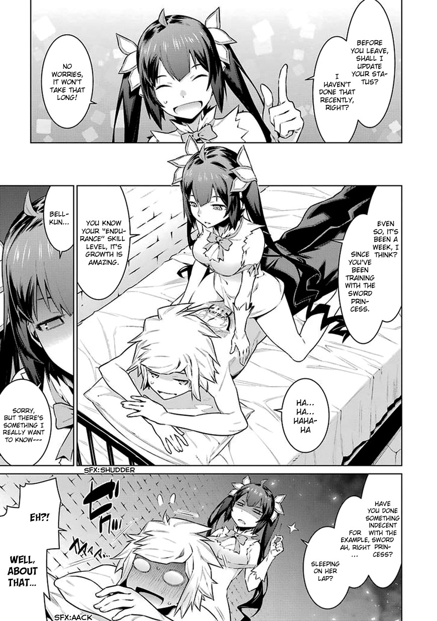 Dungeon ni Deai o Motomeru no wa Machigatte Iru Darou ka Chapter 39 page 8 - Chapter 39: Presentiment