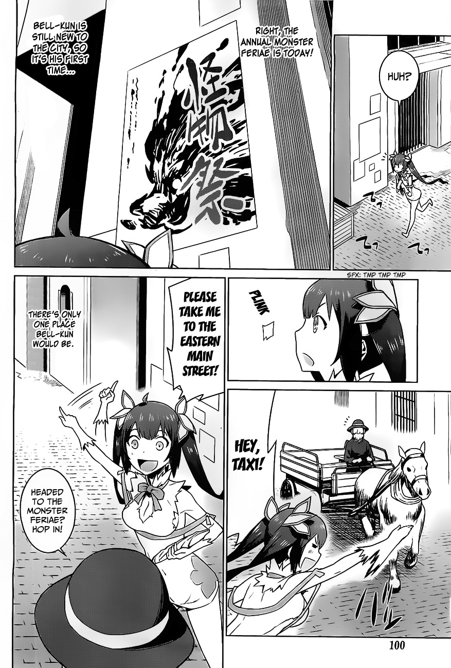 Dungeon ni Deai o Motomeru no wa Machigatte Iru Darou ka Chapter 7 page 10 - Chapter 7: The Festival, a Date and Looking for Someone